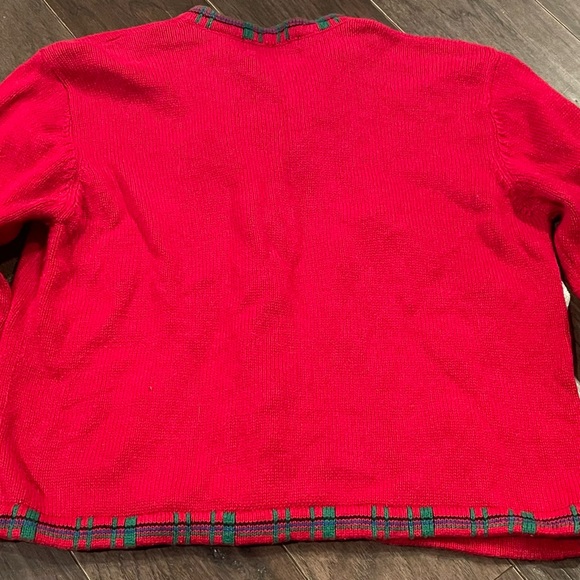 Vintage Heirloom Collectibles Red Scottie Dog Christmas Sweater Size M - Picture 5 of 5